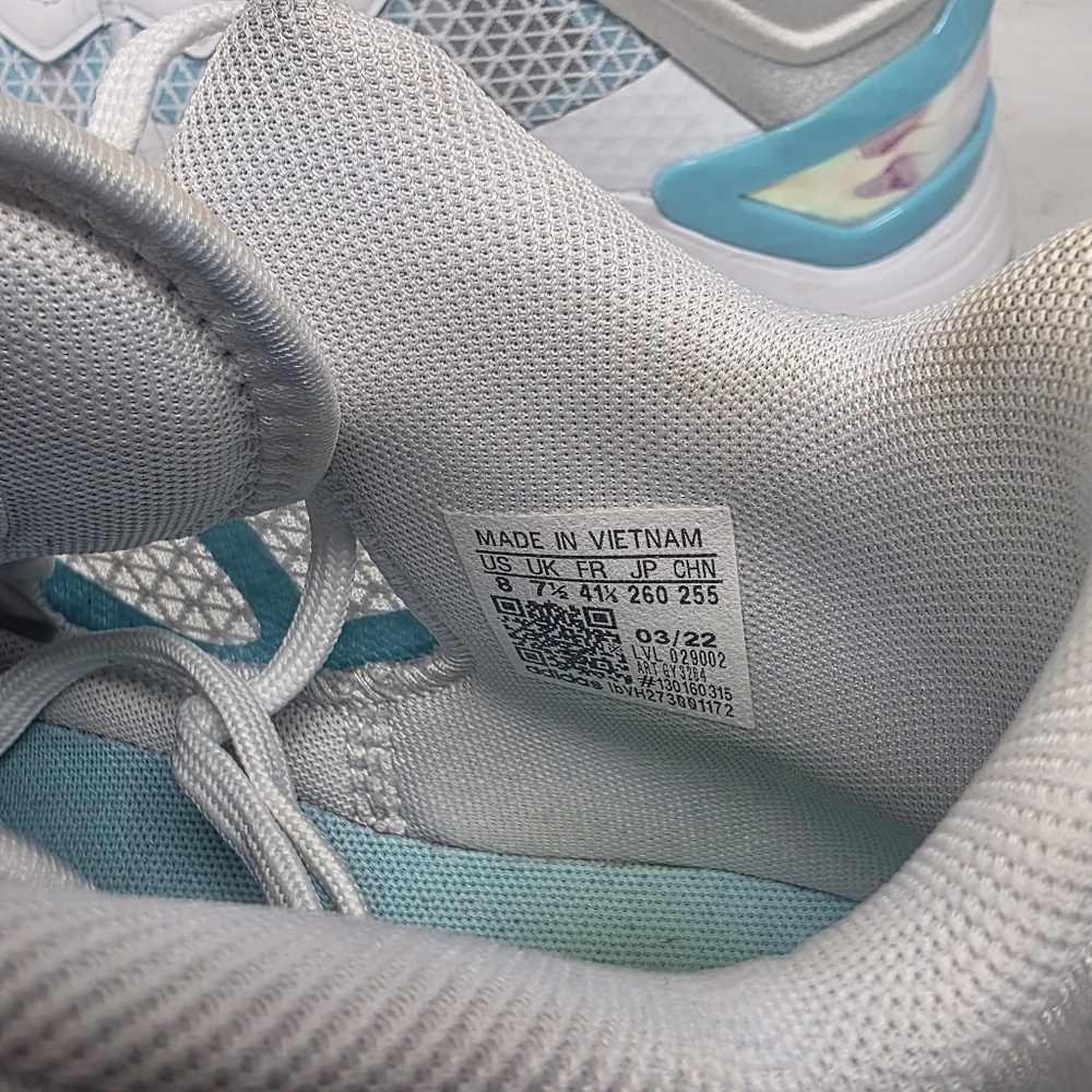 Adidas D Rose Son of Chi Cloud Basketball Shoes Mens 8 White Pulse Aqua